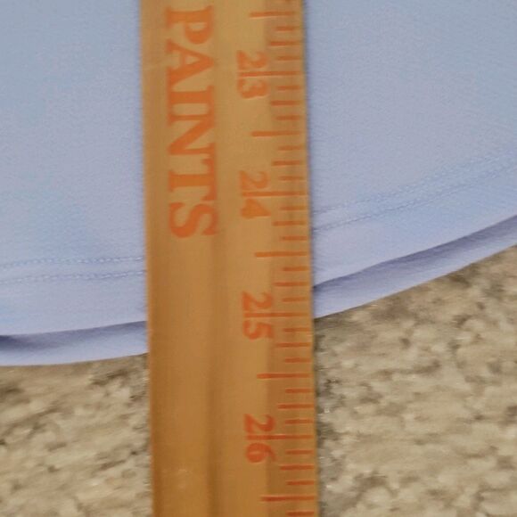 7th Avenue Top Womens L Blue Ruffle Flutter Sleeves Mock Neck Boho Cottagecore - Picture 6 of 11